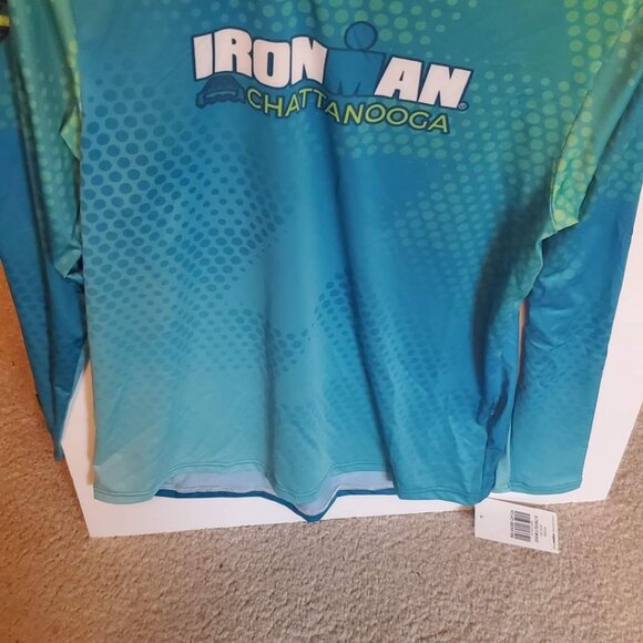Ironman Official Aqua Blue Long Sleeve Running Shirt - Size Medium - NWT - Picture 4 of 8